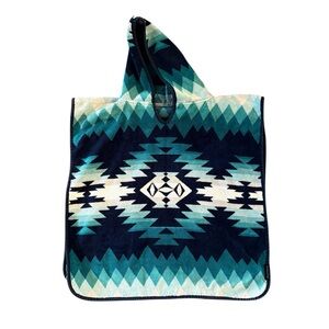 Pendleton Kid Hooded Towel Aztec Blue Turquoise Little Kid Toddler Beach Pool